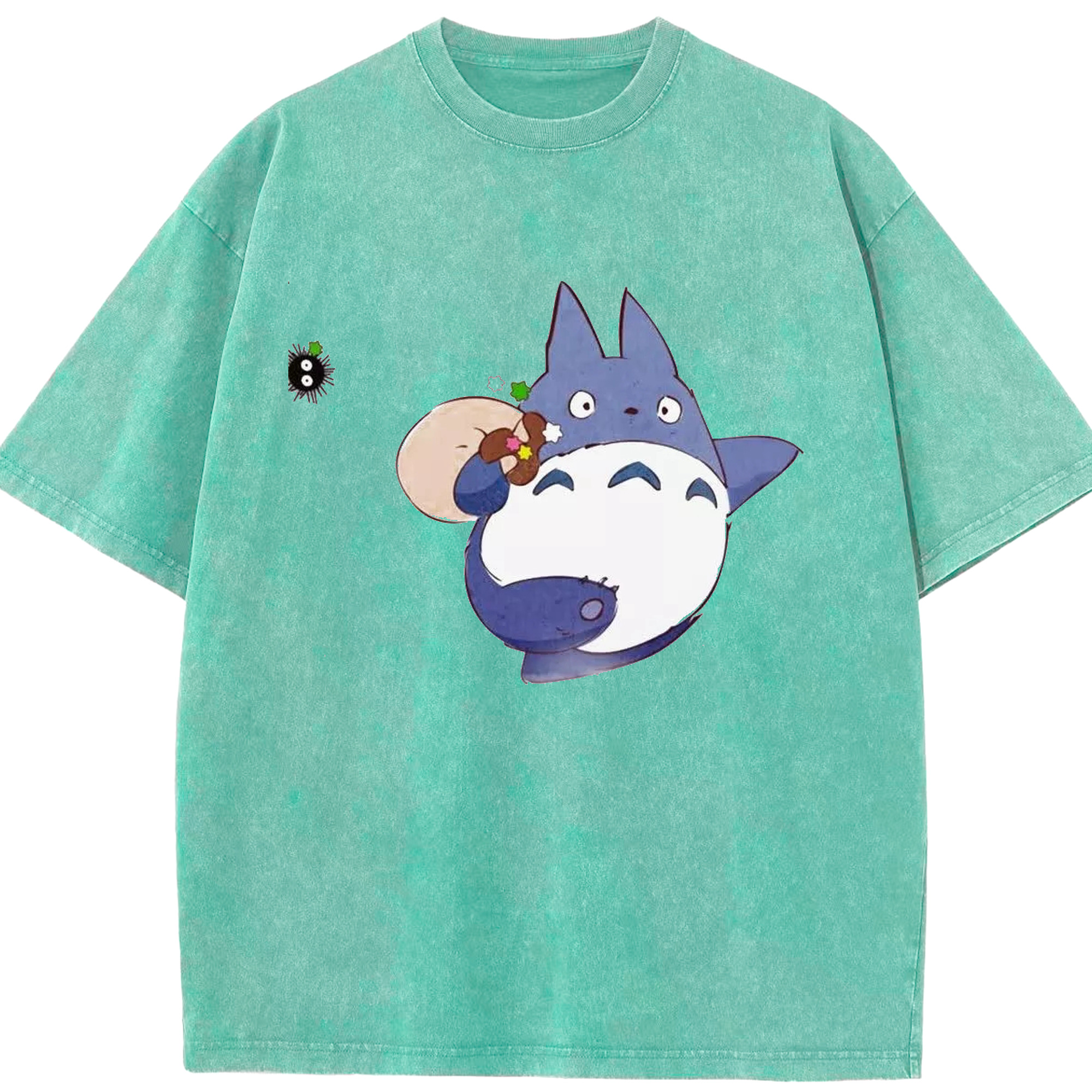 （画像用） となりのトトロ 草壁メイ 草壁サツキ My Neighbor Totoro Satsuki Kusakabe Mei Kusakabe 綿100% ヴィンテージ風 半袖Tシャツ（フロントプリント）